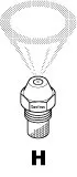 olieverstuiver Danfoss H 60° 0.60Gal/h hol (H)